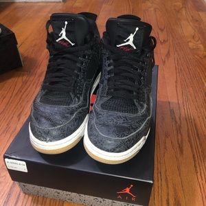 JORDAN 4 BLACK LASER